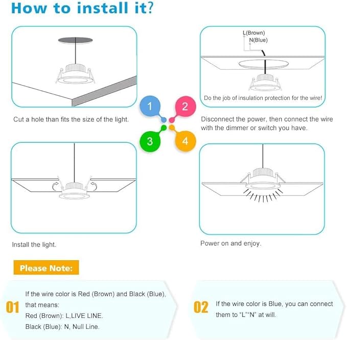 2 Inch LED Downlight, Recessed Lighting Dimmable Ceiling Light, 3W, 2700K Ultra Warm White, CRI80 with LED Driver(35W Halogen Equivalent), 1 Pack