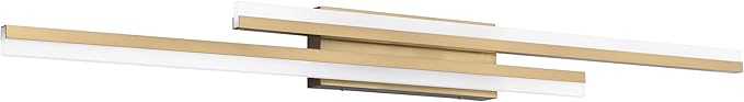PRESDE 48" LED Vanity Light Bar, Modern Brushed Gold Bathroom Light Fixtures Over Mirror