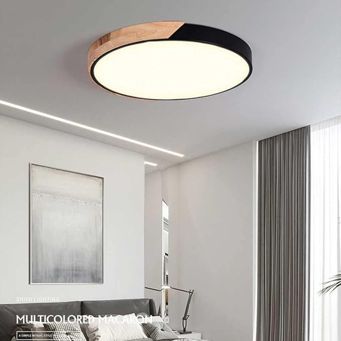 Ceiling Lamp Modern Minimalist Round Ceiling Light Fixture Flat Light Energy-Saving Easy Installation Bedroom Lights Living Room,Chandelier