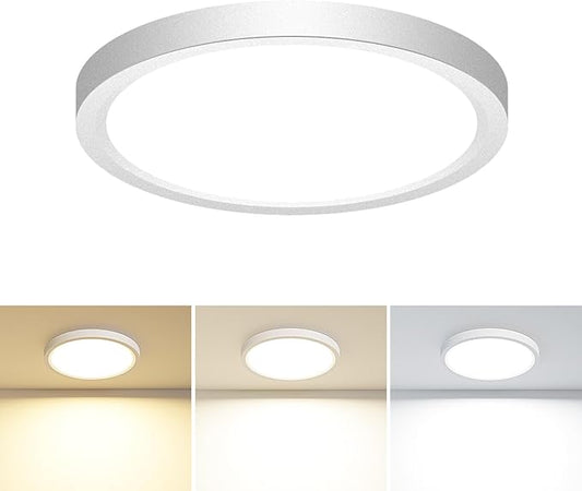hepside 1PACK Flush Mount LED Ceiling Light Fixture Black, 4.7Inch 8Watt, 3000K-4500K-6000K 3 Color Selectable Ceiling Lamp Low Profile Ceiling Light for Closet Basement Hallway Porch