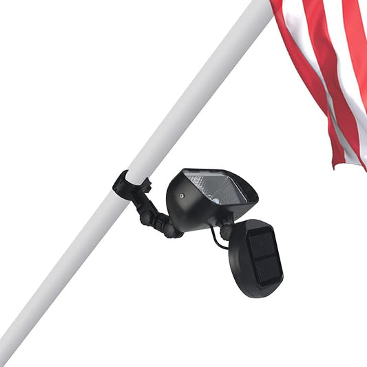 Flag Pole Light Solar Powered, Solar Flagpole Lights with 4 Ultra Bright Led, Adjustable Outdoor Flag Light, Ip65 Waterproof, Suitable for Outdoor 1 "-1.5" Diametre 6Ft Flagpoles
