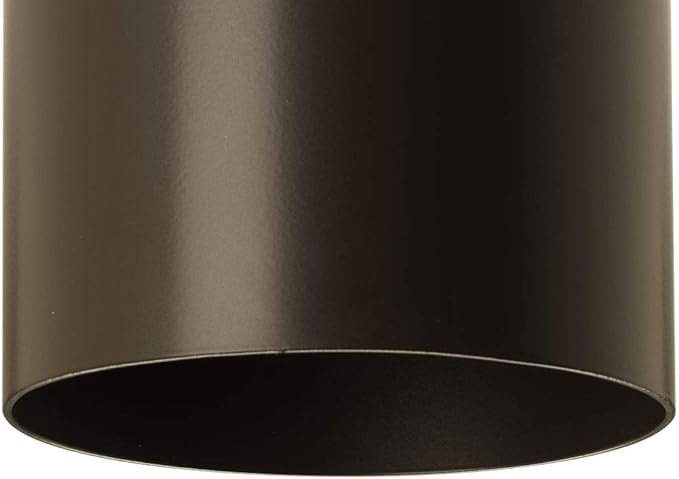 Progress Lighting 5-Inch Cylinder Outdoor Ceiling Light, 1-Light Modern Flush Mount Ceiling Light Fixture, Interior and Exterior Lighting for Home or Porch, Aluminum Construction, Bronze (P5774-20)