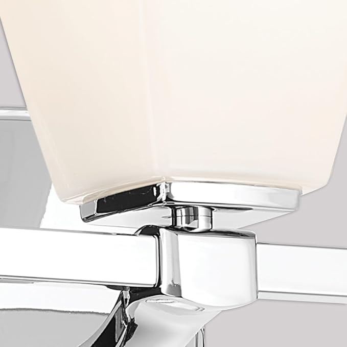 Kichler Marant 21.25" 3-Light Bathroom Vanity Light Fixture with Opal Glass in Chrome, Modern Wall Mount Over Mirror for Powder Room (21.25" W x 9.5" H), 55216CH
