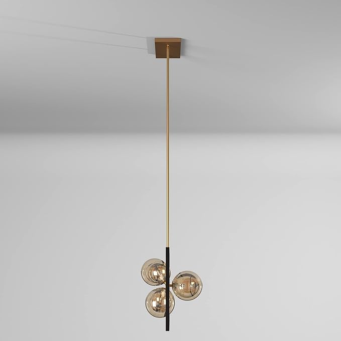 Dainolite GLA-4213HP Glasgow 13-Light Modern Halogen Dimmable Hanging Pendant Light for Kitchen, Dining Room, Bar or Office with Glass Globe Shades - 42'' - Vintage Bronze