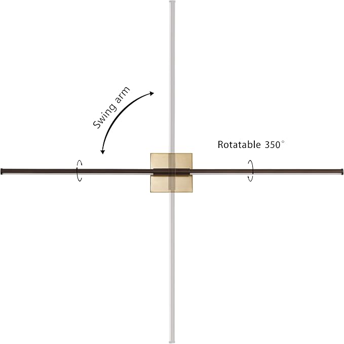 JONATHAN Y 32" Oil Rubbed Bronze/Brass Gold Modern Dimmable Integrated LED Wall Sconce, Minimalist Adjustable Metal Vanity Light for Bathroom Mirror, Bedroom, Hallway, 3000K, ETL Listed (JYL7040F)