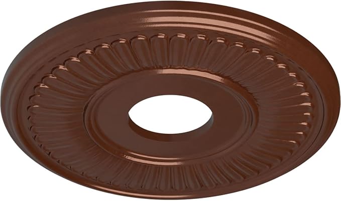 Ekena Millwork CM15BECPS 15 3/4"OD X 3 7/8"ID X 3/4"P Berkshire Ceiling Medallion Fits Canopies Up to 7", Copper Penny