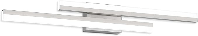 PRESDE 32inch LED Vanity Light Brushed Nickel Bathroom Light Fixtures Over Mirror Modern Bath Wall Lighting Bar