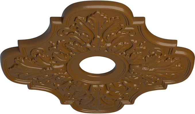 Ekena Millwork CM17PESTFDecorative Ceiling Medallions Modeled After Original Historical Patterns & Designs, Smokey Topaz
