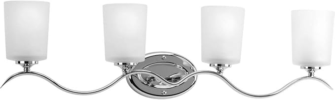 Progress Lighting P2021-15 Med Bath Bracket, 4-100-watt, Polished Chrome