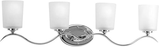 Progress Lighting P2021-15 Med Bath Bracket, 4-100-watt, Polished Chrome