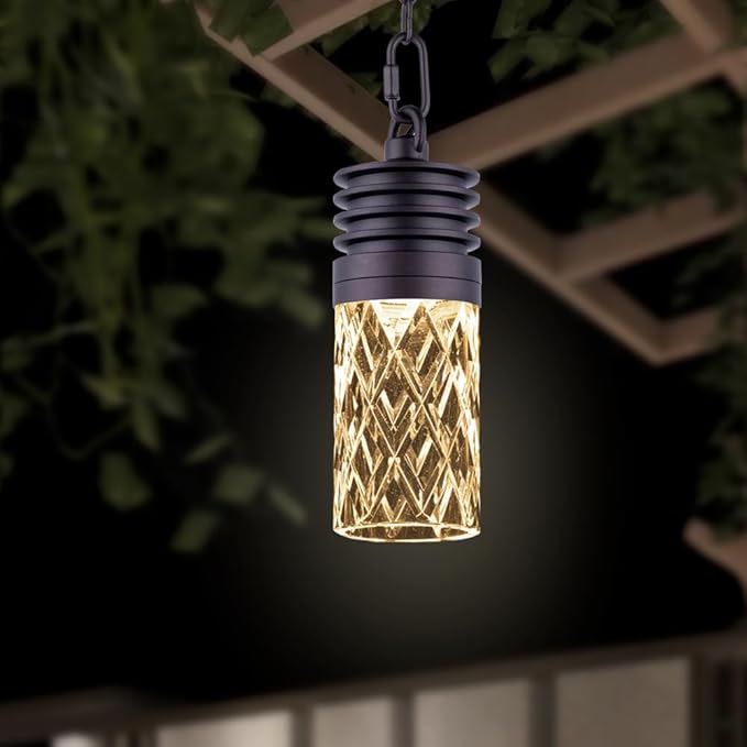 Low Voltage LED Hanging Lights, 4.5W LED Tree Lights, Landscape Outdoor Pendant Lights for Patio, Gazebo, Pergola, Garden, Summer Kitchen, 2700K, 36Olm, 12-24VAC/DC, ORB Finish, 4 Pack with Chain