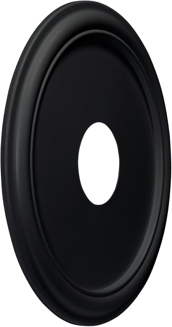 EIFHYT Molded Nylon Ceiling Medallion for Light Fixtures and Ceiling Fans 16"OD x 4"ID x 3/4"P (Fits Canopies up to 12-3/8") Black