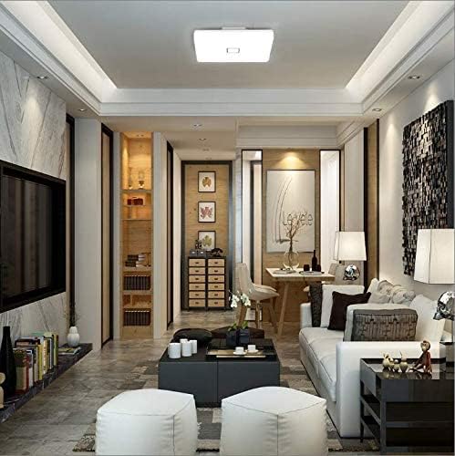 Airand 5000K LED Ceiling Light Flush Mount 24W 12.6in Square LED Ceiling Lamp for Kitchen Bathroom Hallway with 240Pcs LeD Chips Without Flicker, 2050LM, IP44, 80Ra+, 180W Equivalent (Daylight White)