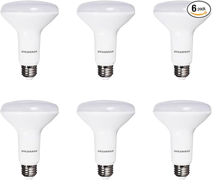 LEDVANCE Sylvania LED Flood BR30 Light Bulb, 65W = 8W, 10 Year, 650 Lumens, Dimmable, 5000K, Daylight (42289) (Pack of 6)