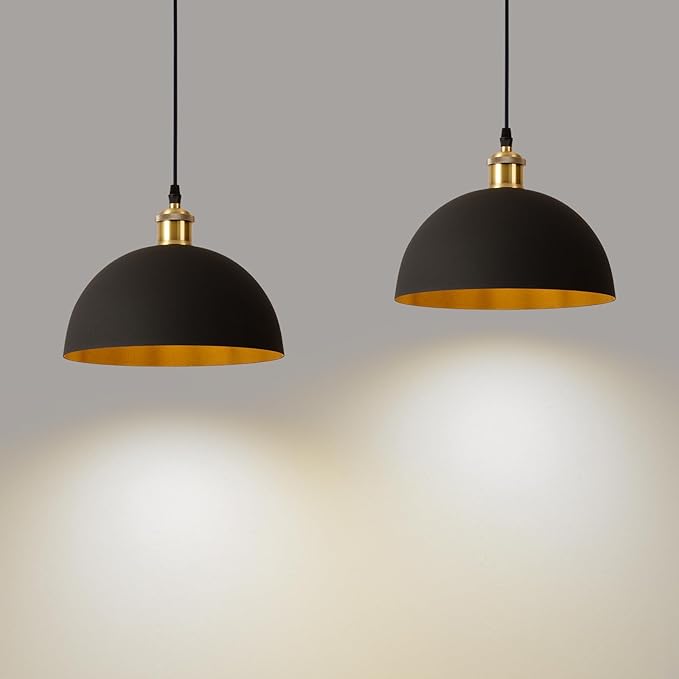 Modern Industrial Black Chandelier 9.8 inches, line Length 78.74 inches, Kitchen Island, Bedroom, Dining Room, Living Room, Hallway