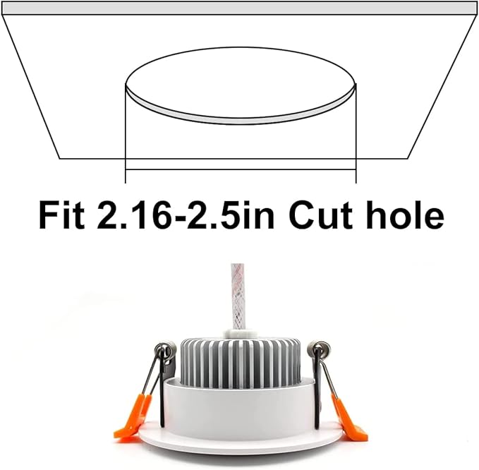 YGS-Tech 2 Inch LED Recessed Lighting, Dimmable Downlight 3W(35W Halogen Equivalent), CRI80, 3000K Warm White LED Ceiling Light with LED Driver(4 Pack)