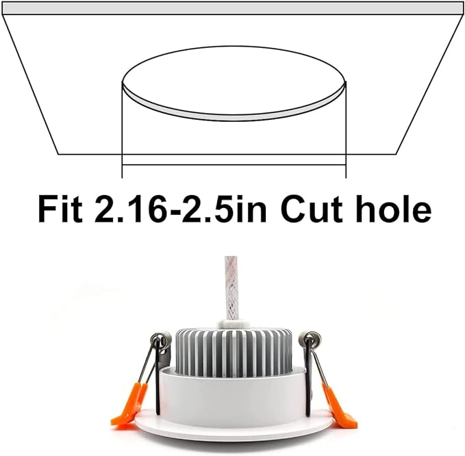 YGS-Tech 2 Inch LED Recessed Lighting, Dimmable Downlight 3W(35W Halogen Equivalent), CRI80, 5000K Daylight White Ceiling Light with LED Driver (10 Pack)