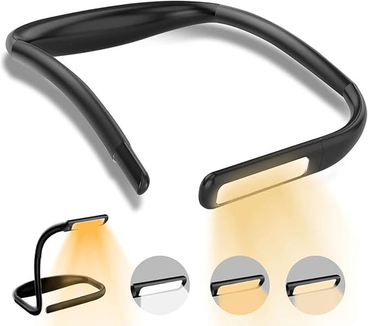 LED Neck Reading Light,Book Lights For Reading In Bed,Adjustable Brightness Desk Lamp,3 Color,with Bendable Arms,Suitable for Repairing,Night Running,Walking,Knitting,Camping,perfect gifts(1PCS)