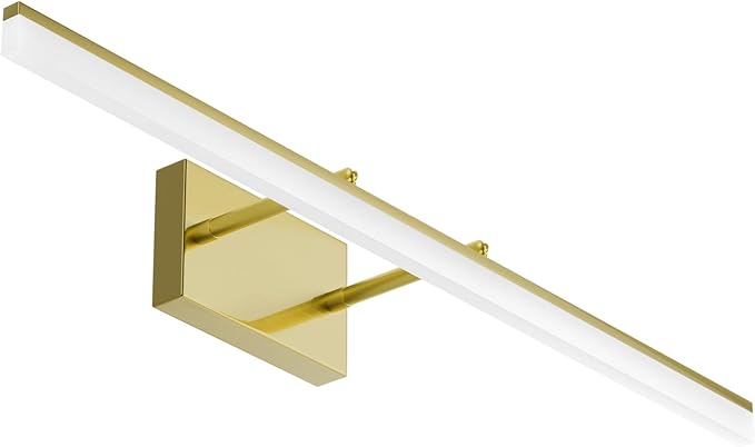 Aipsun 31.5inch Brushed Brass Bathroom Vanity Light Fixtures Modern LED Light Fixtures Gold Vanity Lighing for Bathroom Wall Fixtures 5500K