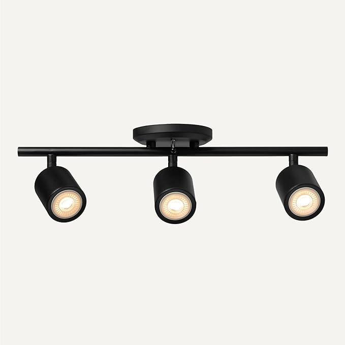 Amazon Basics 3-Light Track Lighting Kits, 20L x 5W x 7H in, 1 Pack, Black