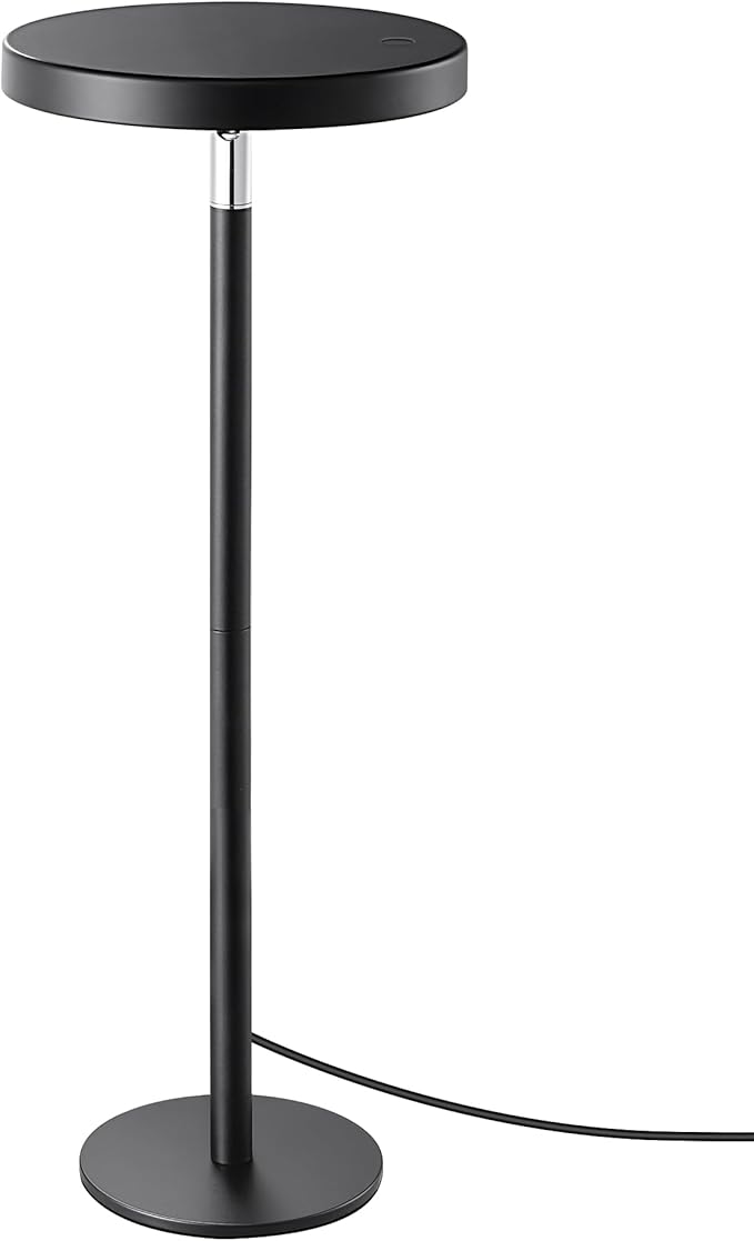 EDISHINE LED Table Lamp with 2 Adjustable Height, 5%-100% Dimmable & 3 Color Temperature, Touch Control, Modern Desk Lamp for Home Office, Living Room, Black