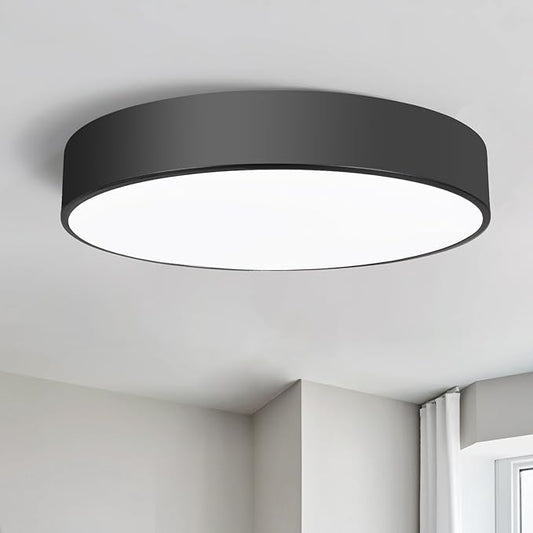 16 inch Round Flush Mount Ceinling Light Fixture, Contemporary 3-Light Modern Ceiling Light with Brass Gold Finish for Hallway Kitchen Laundry Bedroom,Foyer,Entryway,Closet