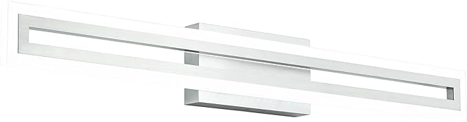 SOLFART Brushed Nickel Bathroom Vanity Light 32 Inch Bathroom Lighting Fixtures Over Mirror 6000K