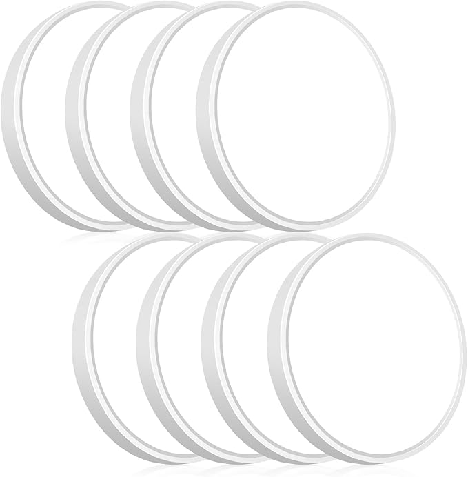 hepside 8Pack 12Inch LED Flush Mount Ceiling Light Fixture 5CCT 24W 2800LM Closet Light Fixture,Small Round Slim Surface Ceiling Lamp for Hallway,Bathroom,Bedroom,Kitchen,Interior