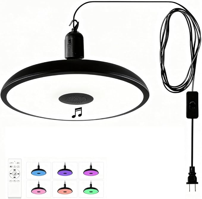 HOREVO Plug in Pendant Light Hanging Lamp Fixture for Kitchen Island 18W Farmhouse Adjustable Pendant Lighting with Color Change for Kitchen, Bar, Dining Room, Bedroom, Living Room, Entryway, Garage