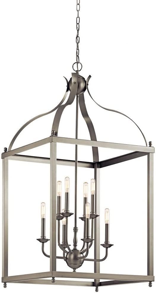 Kichler Larkin 47.75" 8 Light Pendant in Brushed Nickel