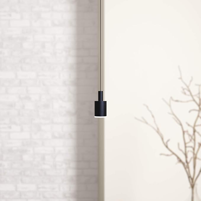 Virgo 1 Mini Pendant Lighting Black - LED Hanging Light Fixture for Kitchen Island, Bar, Foyer - Cluster Pendants - Dimmable, Adjustable Wire, Lamp Bulb Included
