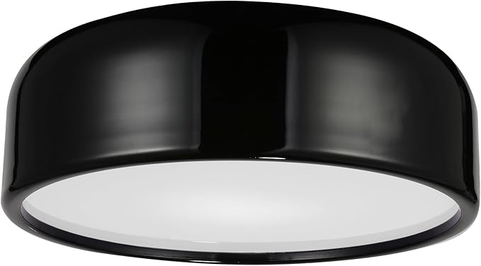 CWI Lighting 19" Black Flush Mount Light for Bedroom, Hallway – 3-Light Modern Design with E26 Bulb Base – LED Compatible, Dome Shade – BACL Certified