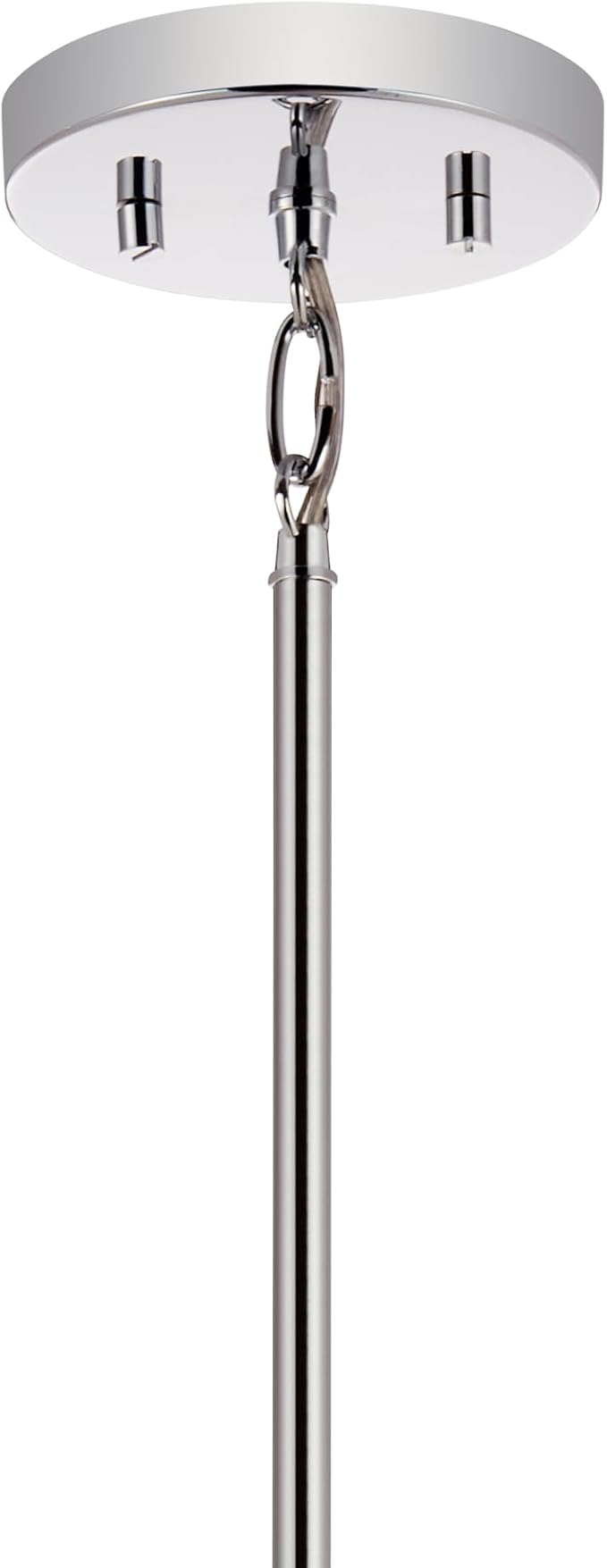 Kichler Madden 1-Light Mini Pendant with Clear Glass in Chrome, Sloped Ceiling Compatible, for Bathroom or Kitchen (15" x 7"), 52725CH