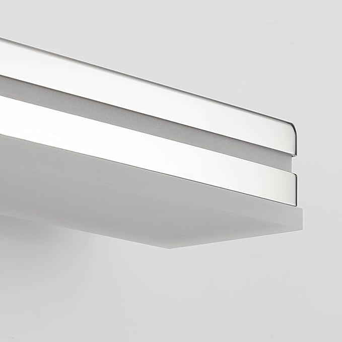 SineRise 48-Inch LED Modern Bathroom Vanity Light Bar, Chrome Modern Acrylic Bathroom Wall Lighting Fixtures Over Mirror (Cool White 6000K)