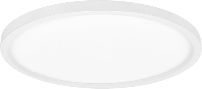 Maxxima 7 in. LED Flush Mount Ceiling Light Fixture - 900 Lumens, 5 CCT 2700K-5000K, Round Color Selectable Panel Light, Dimmable, Recessed Can or J-Box Install, Suitable for Bathroom or Shower