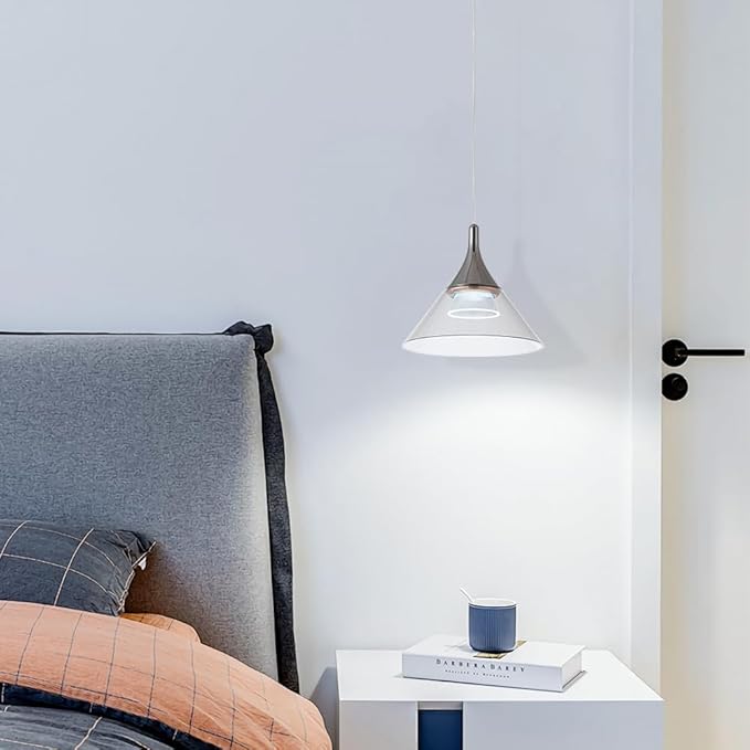 Hanging Pendant Light Pendant Light fixtures for Office Dining Room Kitchen Living Room Bedroom, Light Pendants for Kitchen Island, Dimmable, 110V, 12W, 1200lm, 6000K
