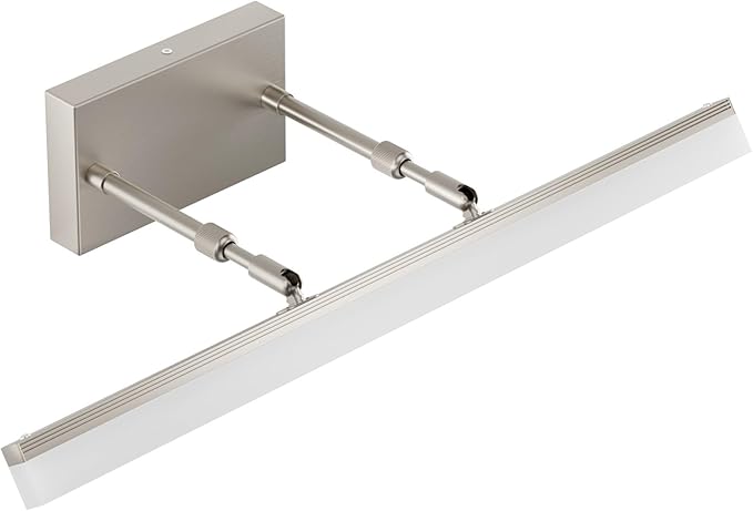 Aipsun 24 inch Modern Brushed Nickel Vanity Light Adjustable Bathroom Light Fixtures Over Mirror Rotatable Vanity Lighting 5500K