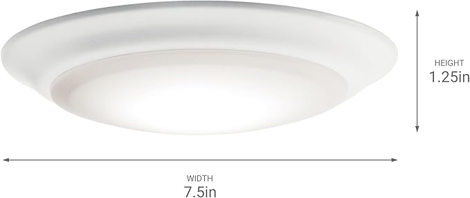 Kichler 43846WHLED40 Downlight, White (Pack of 2)