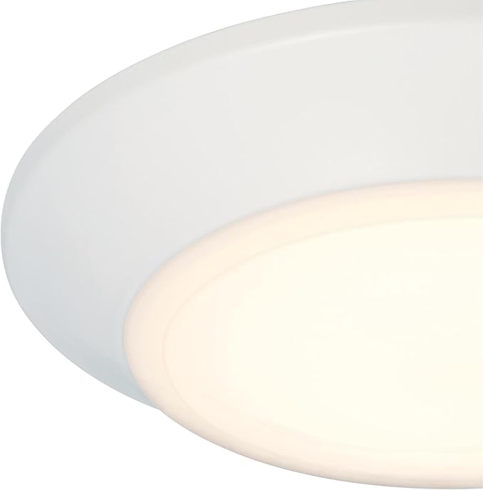 Westinghouse 6133700 Makira Traditional One-Light, 6 Inch 11 Watt Dimmable LED Indoor/Outdoor Surface Mount Fixture with Color Temperature Selection, White Finish, Frosted Acrylic Shade