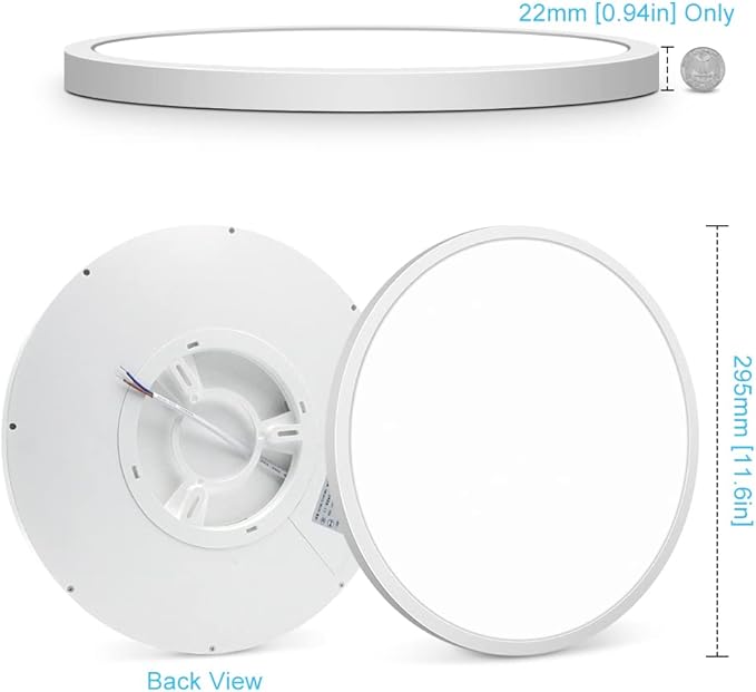 LEDLightsWorld LED Ceiling Light Flush Mount, 12inch 24W 6000K Cold White Ceiling Light, 3200LM Bright Round Lighting Fixtures, Flat Slim Ceiling Lights for Bedroom Kitchen Living Room Stairwell