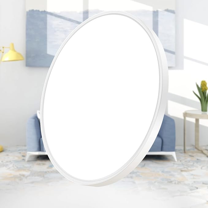 inShareplus 15.7" LED Flush Mount Light, 32W [320W Equiv] 6000K Cold White Thin Flat Modern Ceiling Light Fixture for Bedroom, Living Room, Office
