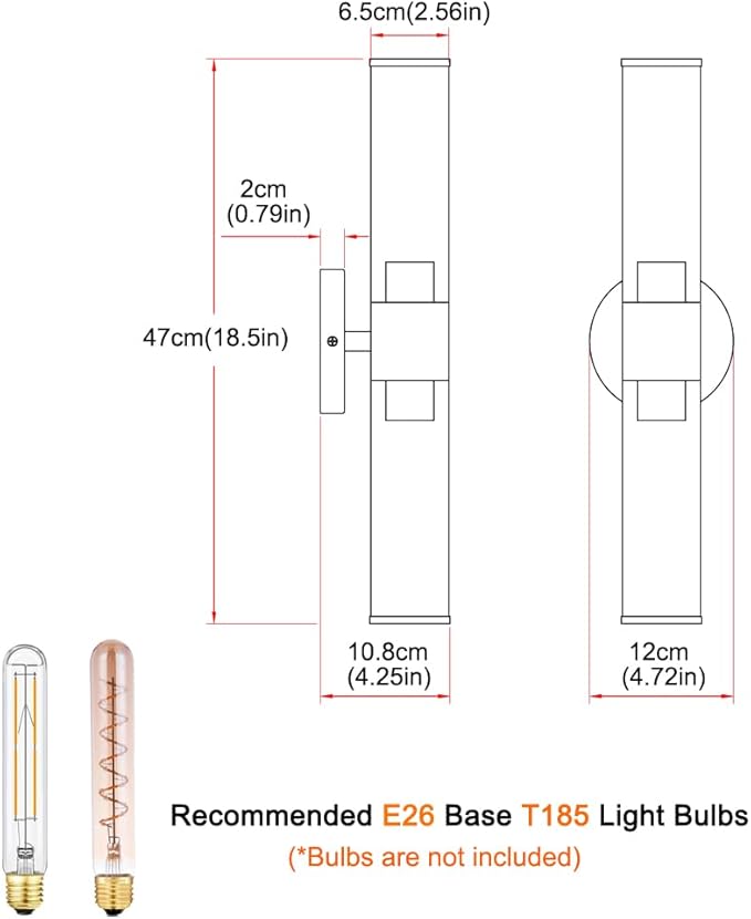 Black and Gold Bathroom Wall Sconces, Hardwired Sconce Wall Decor Set of 2, Modern Wall Sconce with Clear Glass, Bathroom Sconces over Mirror, Wall Light Fixtures for Hallway, Bedroom (Bulbs Required)