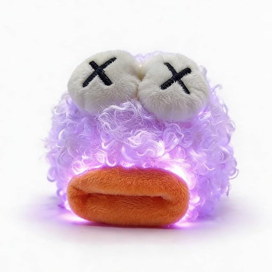 Plush Night Light Cute LED Table Lamp Cozy Dimmable Nightlight Trendy Rechargeable Bedside Lamp Funny Desk Decor Lamp for Halloween Christmas Birthday Gift (BMSE)