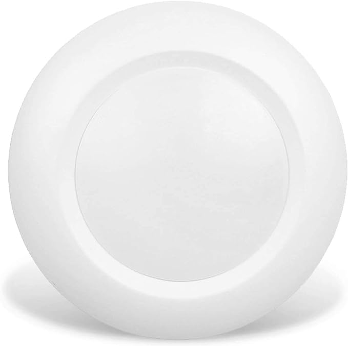 6 Inch LED Low Profile Recessed & Surface Mount Disk Light, Round, 15W, 900 Lumens, 4000K Cool White, CRI80, Driverless Design, Dimmable, cETLus Listed, White(1 Pack)