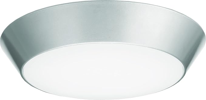 Lithonia Lighting Versi Lite LED Flush Mount Ceiling Light, 3-In-1 Switchable White Light, Dimmable LED Lights for Bedroom, Bathroom, Hallway, 7" Round, White