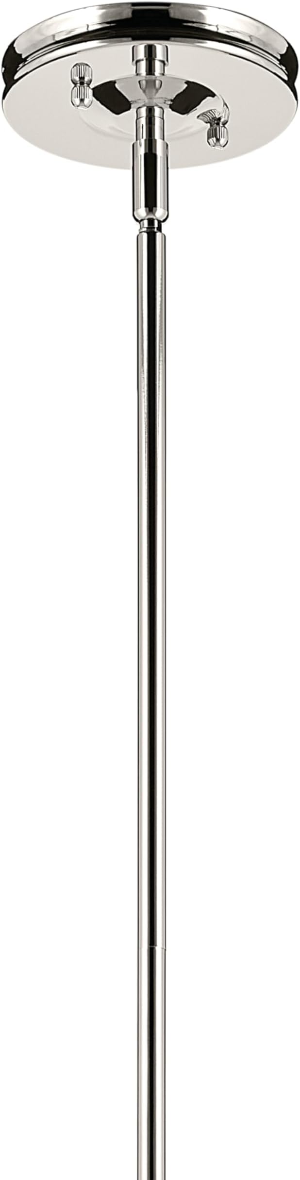 Kichler Laria 1-Light Pendant, Updated Traditional Light, Sloped Ceiling Compatible, for Kitchen with Opal Glass in Polished Nickel (14.5" x 10.5"), 52774PM