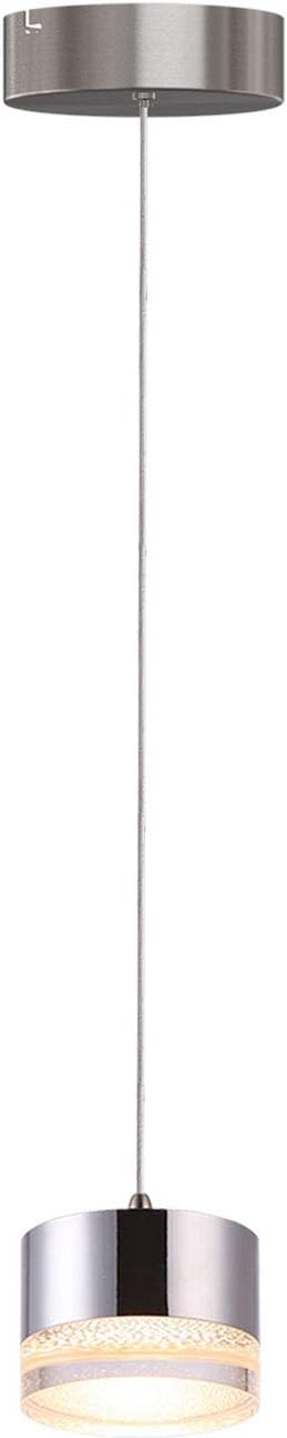 Jupiter 1 Mini Pendant Lighting Nickel - LED Hanging Light Fixture for Kitchen Island, Bar, Foyer - Cluster Pendants - Dimmable, Adjustable Wire, Lamp Bulb Included