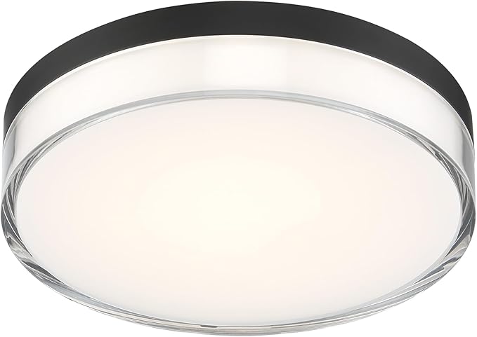 Minka Lavery 749-2-66A-L Vantage LED Flush Mount, 1-Light, 16 Total Watts, 7-in H x 1.5-in W, Coal Black