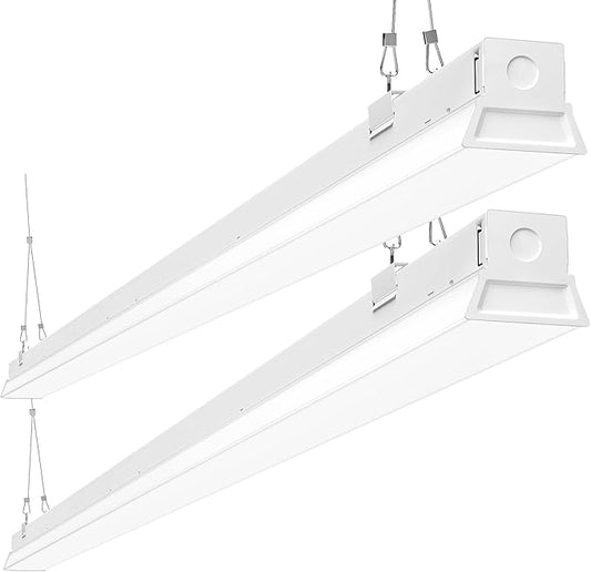 ANTLUX 8FT LED Shop Light Fixture, 110W LED Strip Light, 12200 LM, 5000K, 8 Foot Led Linear Lights, Linkable led Lighting for Garage Warehouse Workshop, Fluorescent Tube Replacement, 2 Pack