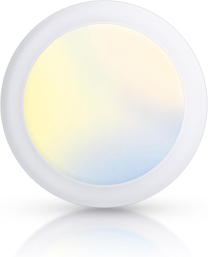 ECOELER 6 Inch LED Disk Lights, Dimmable Flush Mount Light Fixture, 16.5W 1100 Lumens, 5 Color Selectable Recessed Retrofit Ceiling Lights for Kitchen, Porch, Hallway, ETL & FCC